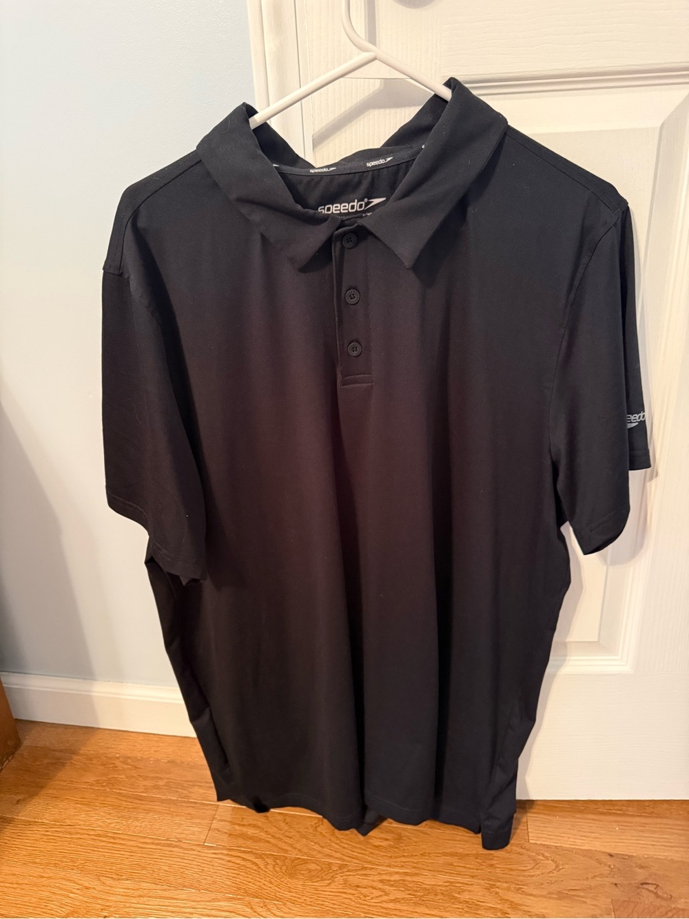 Speedo Black Men's Short-Sleeve Polo